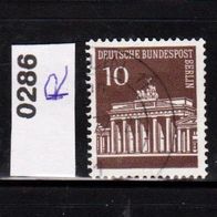 Berlin Mi. Nr. 286 R Rollenmarke - Brandenburger Tor - Wert 10 Pf o <