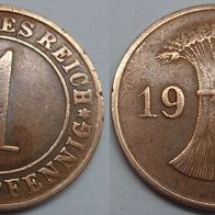 Deutsches Reich 1 Rentenpfennig 1924 (A) ## S20