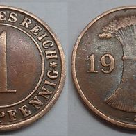 Deutsches Reich 1 Reichspfennig 1925 (J) ## S20