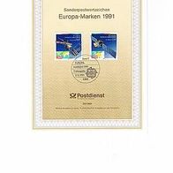 Ersttagsblatt 20/1991-Europäische Weltraumfahrt