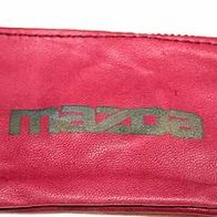 Schlüsselanhänger Schlüsseltasche "MAZDA" rot aus den 1970erJahren. Werbeartikel
