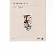 Ersttagsblatt 01/1997-200. Geb. von Franz Schubert