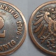 Deutsches Reich 2 Pfennig 1906 (F) ## B12
