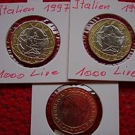 Italien 1997 Fehlprägung 1000 Lire Münze