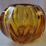 Ältere, skandinavische, massive Kugel-Glas Vase