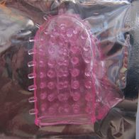 rosa Fingersleeve, 4,5 cm genoppt in OVP Hygieneversiegelt