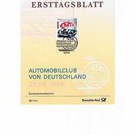Ersttagsblatt 13/1999-100 Jahre Automobilclub in Deutsc