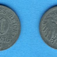 Deutsches Reich 10 Pfennig 1917 Zink