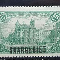 Saargebiet Michel Nr. 41 postfrisch mit Falz/ Falzrest