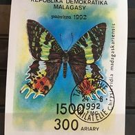 Madagaskar Block 190 Schmetterlinge gestempelt M€ 3,00 #792