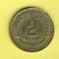 Chile 2 Centesimos 1965