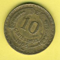 Chile 10 Centesimos 1965