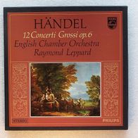 R. Leppard / English Chamber Orchestra-Händel 12 Concerti Grossi, 3LP-Box Philips