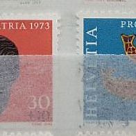 Schweiz Pro Patria gestempelt 1973 Michel Nr. 996-99 / 15er Zahn kurz