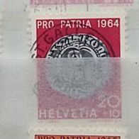 Schweiz Pro Patria gestempelt 1964 Michel Nr. 795-99