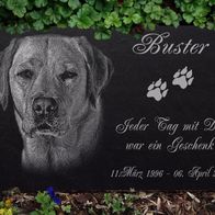 Textgravur ◄ 35 x 25 cm West Highland Terrier GRABSTEIN Hunde Hund-028 ►LASER 