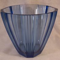 Blaue, 10-eckige, skandinavische Glas-Vase * *