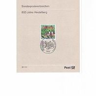 Ersttagsblatt 22/1996-800 Jahre Heidelberg