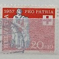 Schweiz gestempelt Pro Patria 1957 Michel 641-45 / 10er defekt