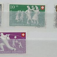 Schweiz gestempelt Pro Patria 1951 Michel 555-58 / 40er fehlt