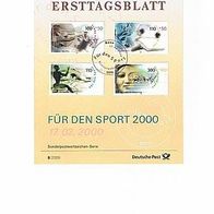 Ersttagsblatt 08/2000-Sporthilfe