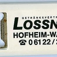 Getränkevertrieb Lossner Hofheim-Wallau Flaschenöffner. Werbeartikel