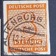 Russische Sowjetische Zone WZ fallend gestempelt Michel Nr. 118X - 2 -