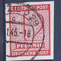 Russische Sowjetische Zone WZ fallend gestempelt Michel Nr. 119X - 2 -