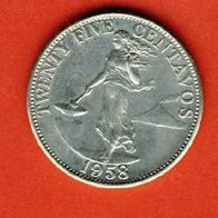 Philippinen 25 Centavos 1958