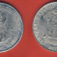 Philippinen 1 Pesso 1963 Silber