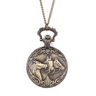 Taschenuhr Sprungdeckeluhr Uhr Pocket Watch Pferd Horses THU-44