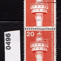 Berlin Mi. Nr. 496 - 2-fach senkr. -Industrie.u. Technik: Leuchtturm - Wert 20 Pf o <