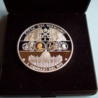 Vatikan 2002 GOLD SILBER 1 Euro Erstabschlag PP * *