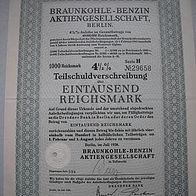 TSV Braunkohle-Benzin AG 1.000 RM Juli 1938