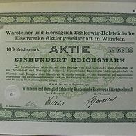 Aktie Warsteiner Eisenwerke 100 RM 1925