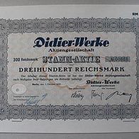 Aktie Didier-Werke 300 RM 1932