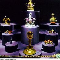 England 1973 - Die Kronjuwelen im Tower zu London, Ansichtskarte Postkarte