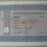 Aktie Effekta Beteiligungs-AG 50 DM 1987