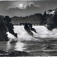 Ansichtskarte Rheinfall und Schloß Laufen