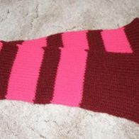 Strickschal Schal pink gestreift ca.16 cm breit, 95 cm lang