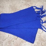 blauer Strickschal Schal ca. 10 cm breit, 120 cm lang