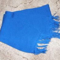 blauer Strickschal Schal ca. 13 cm breit, 97 cm lang
