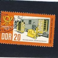 Post Bahnpostwagen, Marke gest.