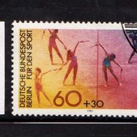 Berlin Mi. Nr. 645 Sporthilfe 1981: Frauen-Gruppengymnastik - Wert 60 + 30 Pf o <