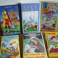 5 Kinder Videos VHS happy Kids Dschungelwelt Rattenfänger cartoon classiker