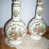 Porzellanflasche, Ulmer Keramik, 2 Stück, sehr alt