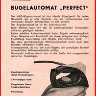 AEG Gebrauchsanweisung - für Bügelautomat "Perfect" - Original