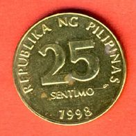 Philippinen 25 Sentimo 1998