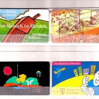 Telefonkarten 5 Serie A, 4 Stück