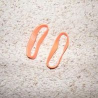 2 Armbänder aus Gummi in orange